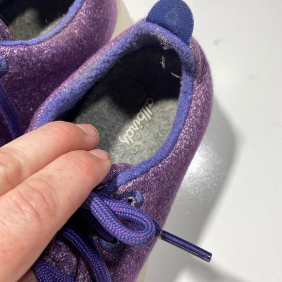 All Birds Woman’s Purple Wool Lace Up Washable Sneakers Size 8 - Picture 11 of 16